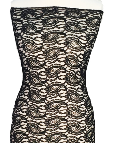 Elasztikus csipke - BLACK (fekete)